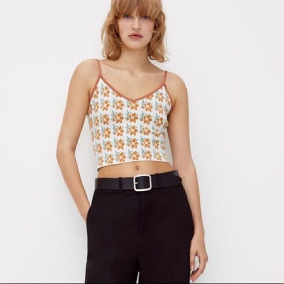 ZARA JACQUARD KNIT TOP  - Picture 7 of 10